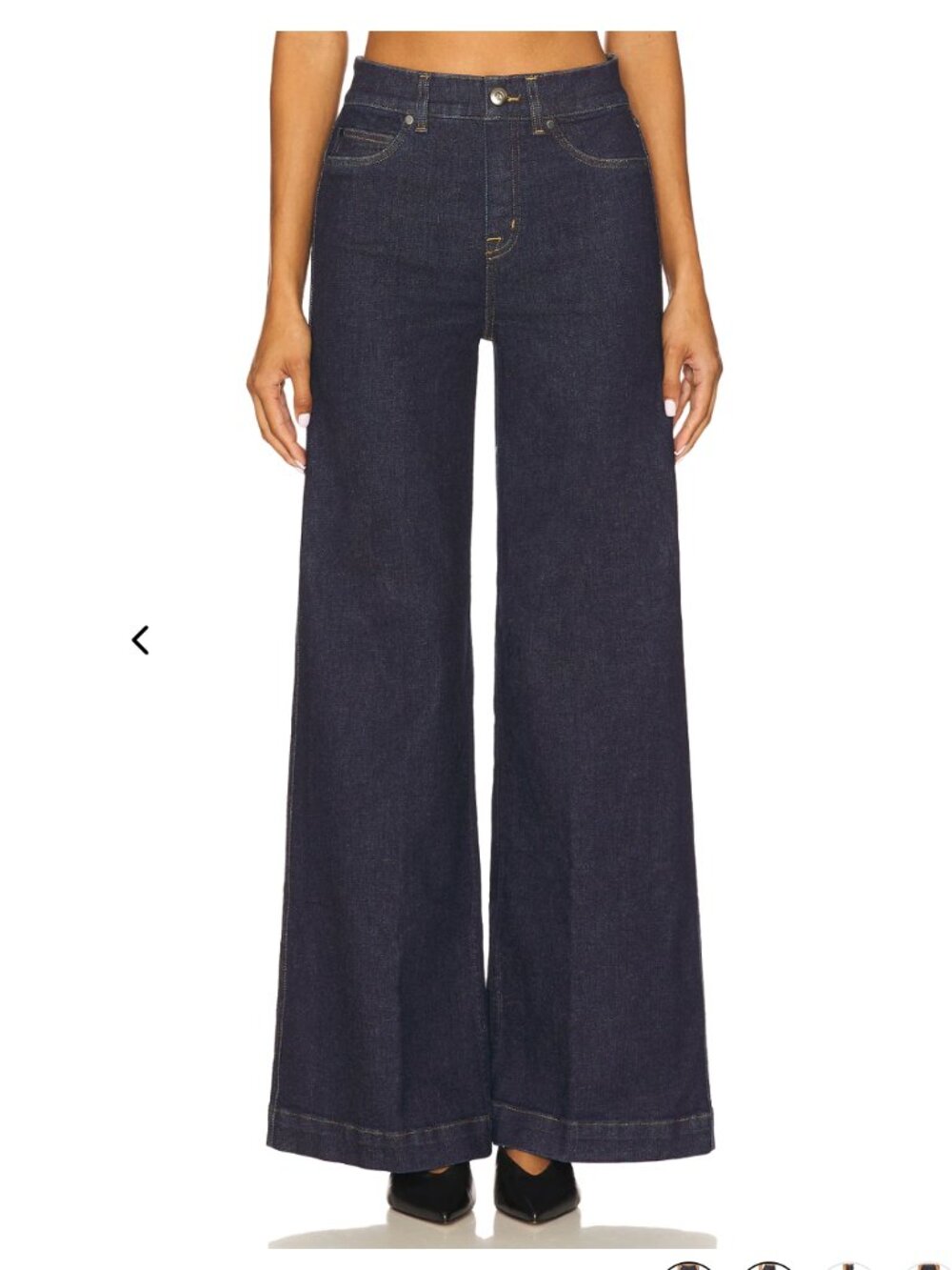 SPANX Pull on Wide Leg Jean SPANX Small Petite Pants Undone Indigo